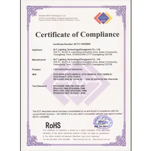 rohs certificate