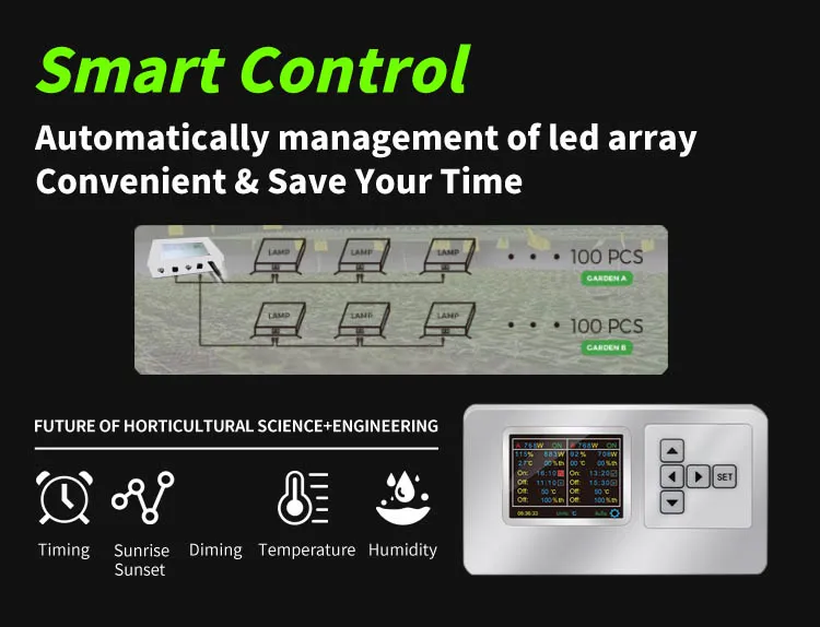 spider grow light smart control
